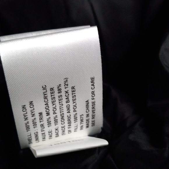 Michael Kors puff coat black with faux fur zippered hood. Med. NEW - Picture 6 of 13